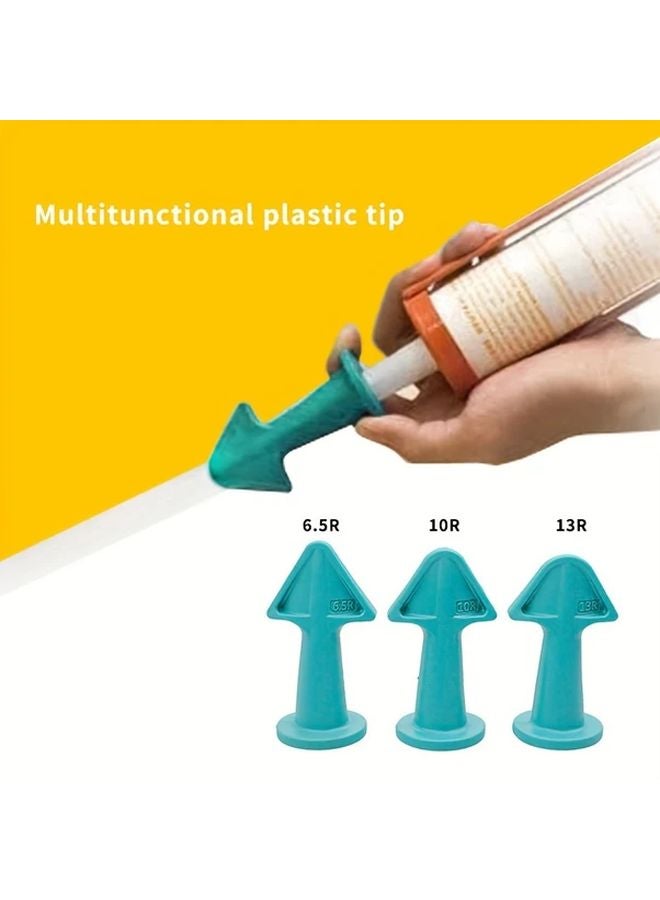 3pcs Green Caulking Tool Set Easygrip Ergonomic Nozzle For DIY And Professional Use - Image 2