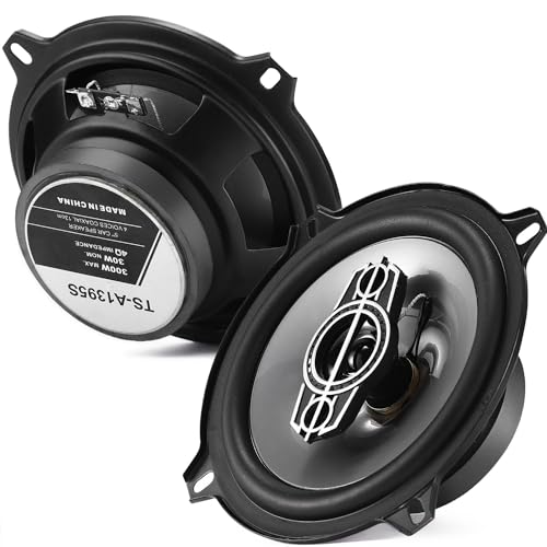 Suacopzar 5 Inch 4-Way Car Coaxial Speakers, 300W Max 4Ohm Car Audio Speaker with PEI Dome Tweeters, Tweeters Vehicle Coaxial Speaker Compact for Car Truck Door Speakers Replacement (Pair) - Image 1