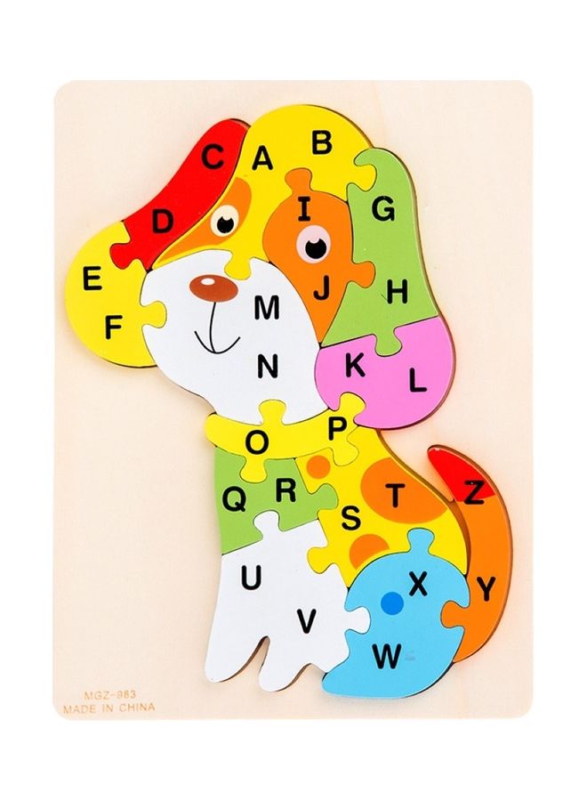 Alphabet Animal Wooden Jigsaw Puzzle Set Twenty Six Pieces