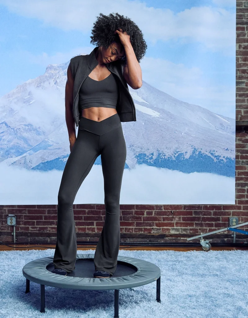 Aerie OFFLINE By Aerie Real Me High Waisted Crossover Flare Legging