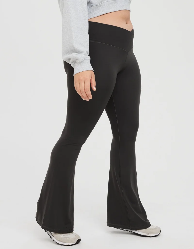 Aerie  OFFLINE By Aerie Real Me High Waisted Crossover Flare Legging for Women | Best Price UAE