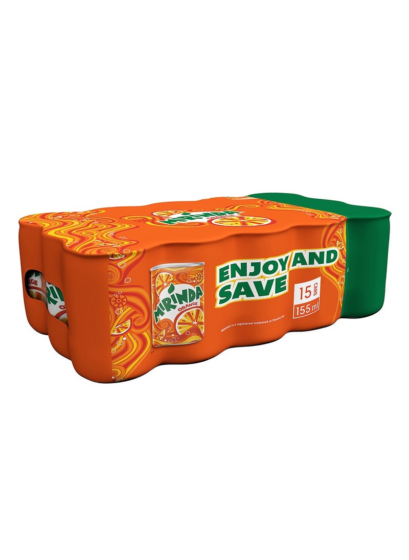 Mirinda Carbonated Soft Drink Mini Cans 15 x 155ml  - Image 1