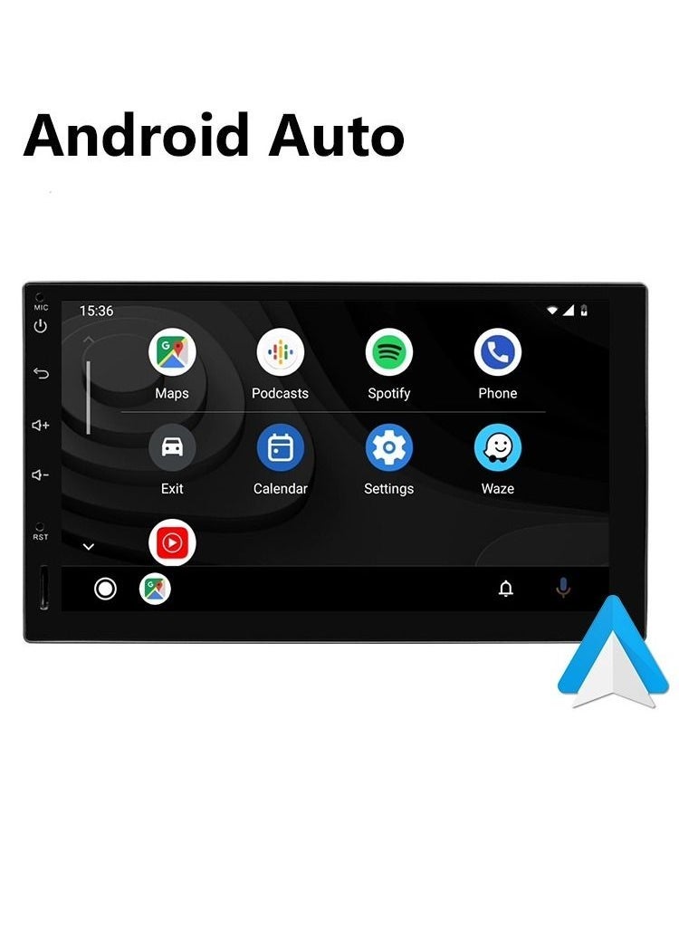 رايموس شاشة أندرويد عالمية مقاس 7 بوصات 2 جيجا بايت من ذاكرة الوصول العشوائي تدعم Apple Carplay Android Auto AHD Camera وشملت شاشة Bluetooth USB تعمل باللمس - Image 2