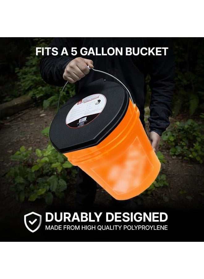 72 HRS Premium Portable Camping Toilet Seat with Lid for Camping, Hiking, Emergencies - Perfect for Emergency Preparedness, Backcountry, Car, Boat, Road Trips (No Bucket) - Image 5