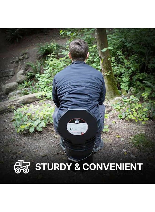 72 HRS Premium Portable Camping Toilet Seat with Lid for Camping, Hiking, Emergencies - Perfect for Emergency Preparedness, Backcountry, Car, Boat, Road Trips (No Bucket) - Image 2