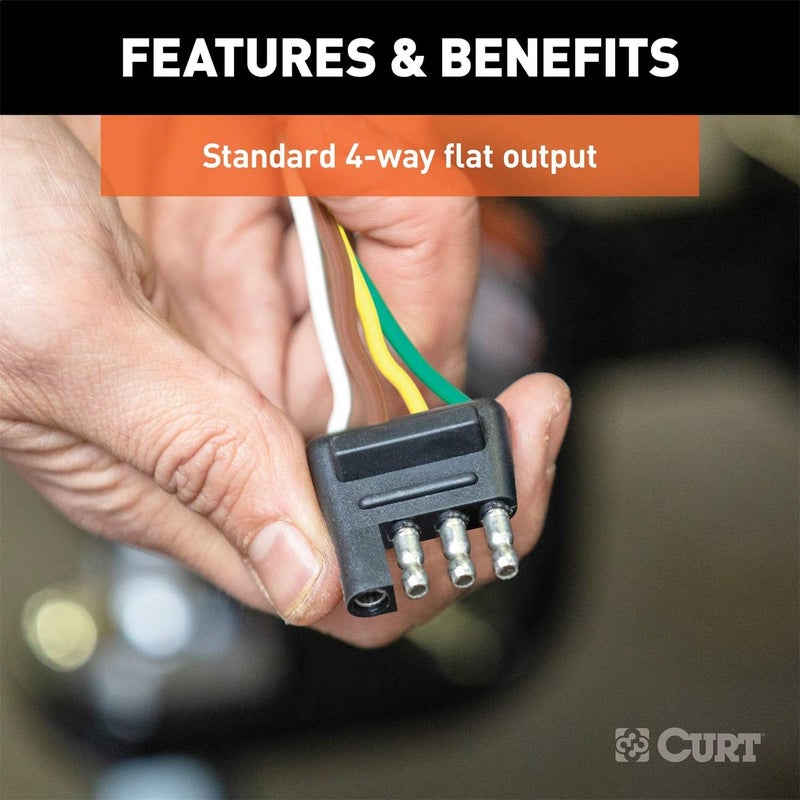 Curt 58030 Trailer-Side 4-Pin Flat Wiring Harness with 12-Inch Wires (Pack of 2) - Image 5