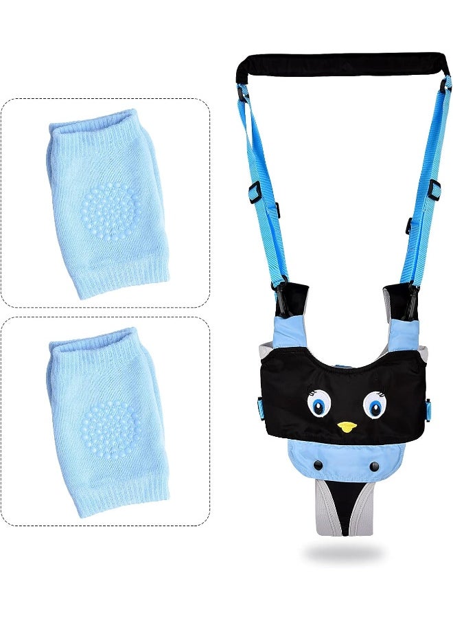 Orangehome ORANGEHOME Baby Walker Toddler Walking Harness Helper and 2 Pair Knee Pads Adjustable Standing Up and Walking Learning Helper for Toddler 7-24 Month-Blue  - Image 1