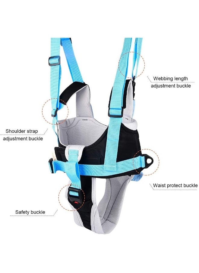 Orangehome ORANGEHOME Baby Walker Toddler Walking Harness Helper and 2 Pair Knee Pads Adjustable Standing Up and Walking Learning Helper for Toddler 7-24 Month-Blue  - Image 2