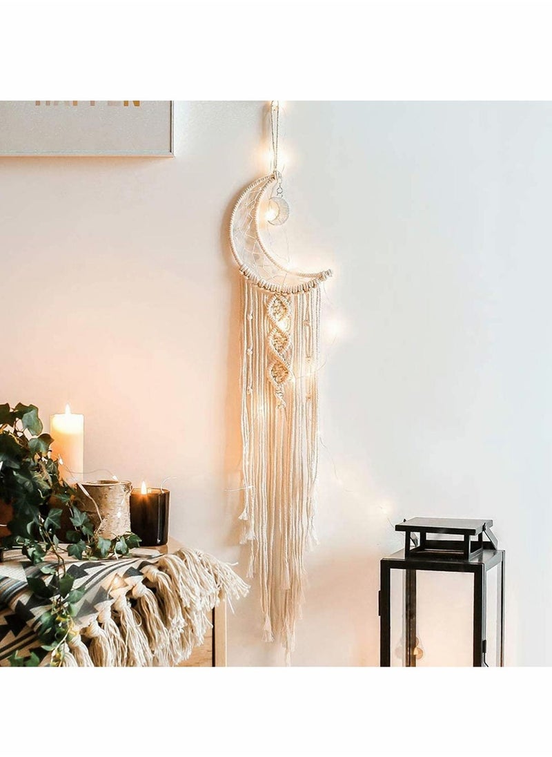 KASTWAVE Macrame Wall Hanging Small Woven Tapestry Wall Art Decor - Beautiful for Boho Home Decor, Apartment, Nursery, Party Decorations (No Lights)  - Image 4