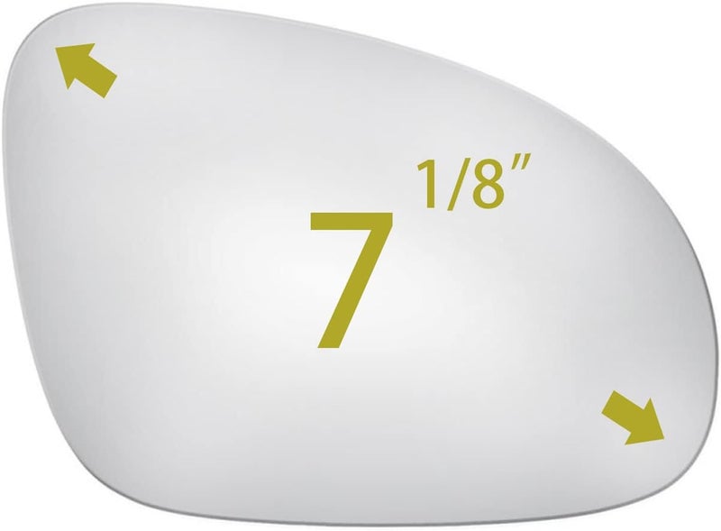 BOOLEE Mirror Glass Replacement for VW R32 EOS GTI Rabbit Jetta Passat - Right Side Convex - Image 3