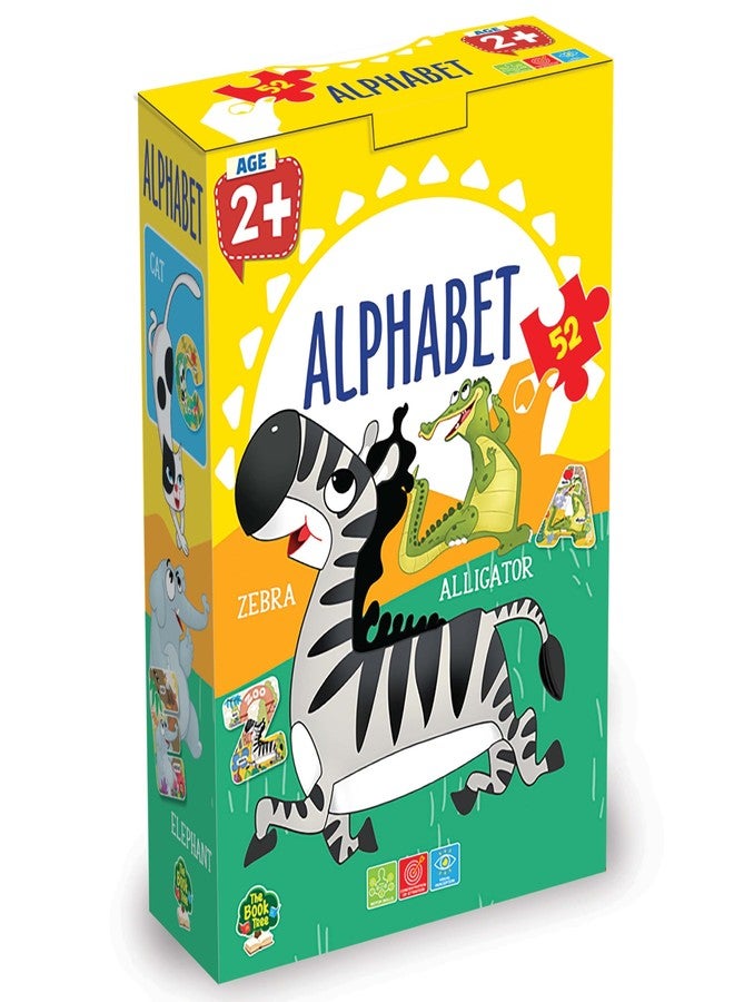 THE BOOK TREE Abc Learning Puzzle - 52 Piece Educational Alphabet Jigsaw Set, Colorful Animal-Themed Interlocking Pieces For Preschoolers, Age 2+, Development Toy By Majestic Book Club, Kids - Image 4