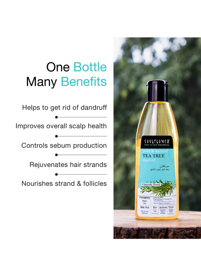 Soulflower Tea Tree Dandruff Treatment Oil For Hair And Scalp, Controls Hair Loss, 100% Pure, Natural, Coldpressed, Enriched With Tea Tree Essential Oil, Vegan  - Image 4