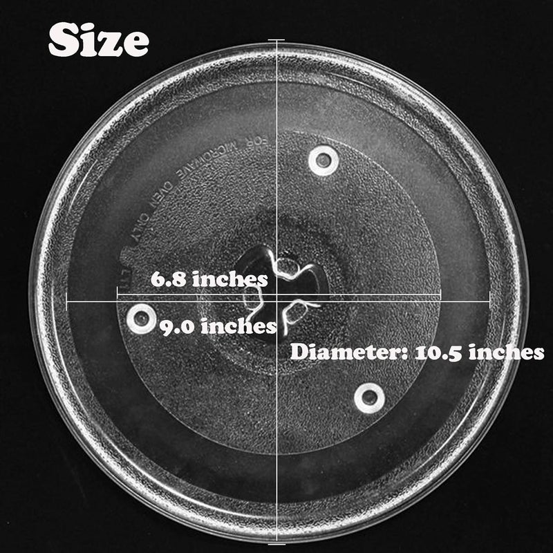 MTRSOCHO 10 1/2 Inches Replacement Microwave Glass Plate Compatible with Hamilton Beach 252100500497, HB-P90D23, Microwave Glass Turntable Compatible with GE, Sunbeam, Emerson P23, Replace Part #252100500497 - Image 3