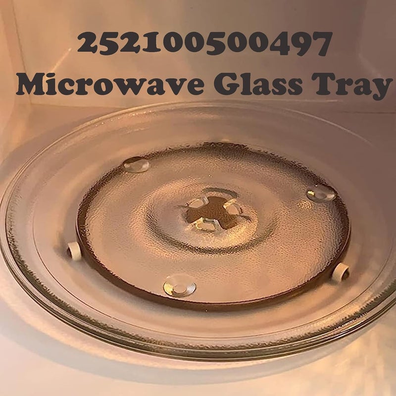 MTRSOCHO 10 1/2 Inches Replacement Microwave Glass Plate Compatible with Hamilton Beach 252100500497, HB-P90D23, Microwave Glass Turntable Compatible with GE, Sunbeam, Emerson P23, Replace Part #252100500497 - Image 2