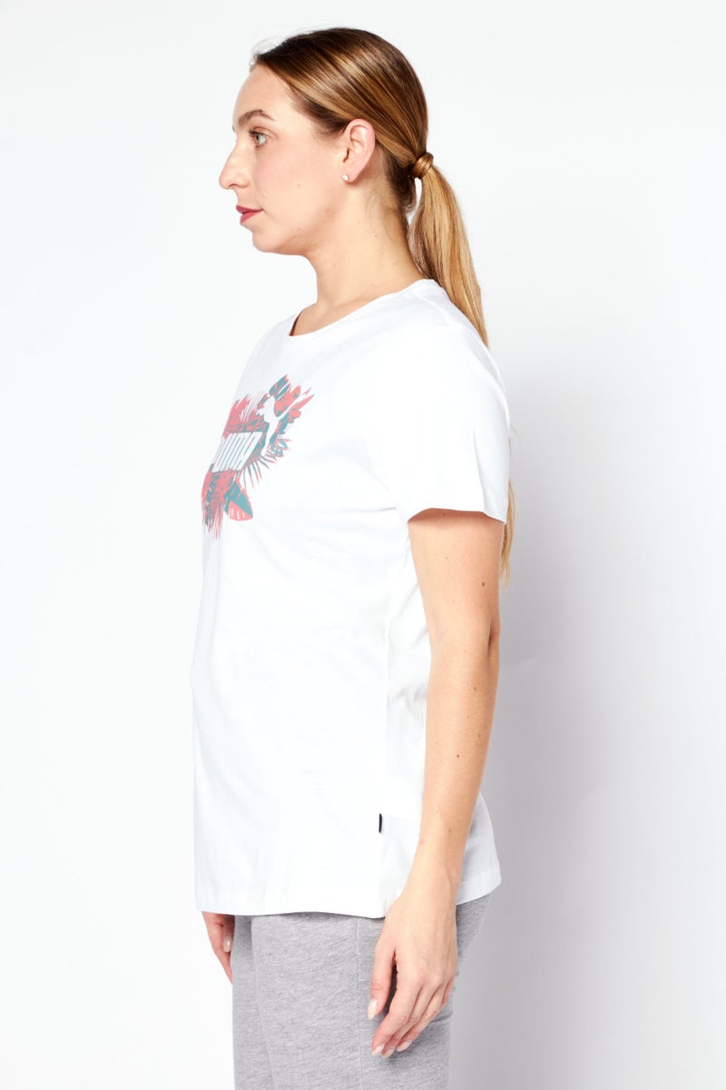 PUMA Women Sportswear Fit Outdoor Short Sleeve T-Shirt, White  - Image 3
