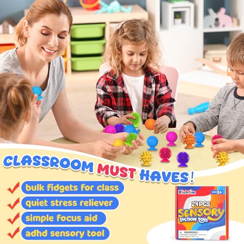 Richtim Sensory Fidget Toys for Kids Adults 24 Pack Textured Sensory Toys for Autism Kids Quiet Anxiety Fidgets for Classroom Easter Basket Stuffers Egg Fillers Bulk Fidgets for Gooide Bag Stuffers - Image 5