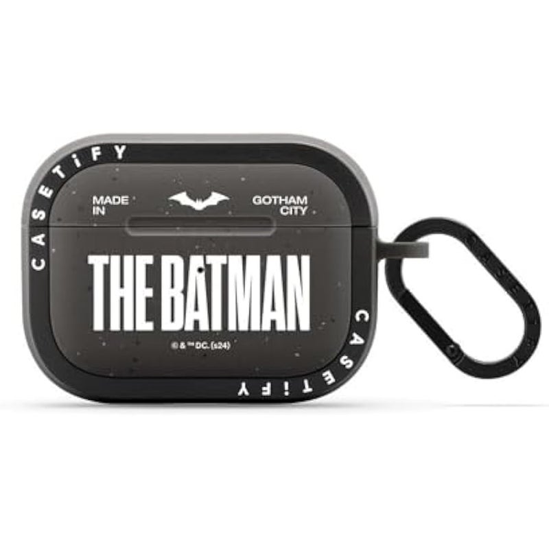 Casetify Airpods Pro (1st/2nd Gen) Bounce Case with Ring - The Batman Earbuds Case - Matte Charcoal - Image 1