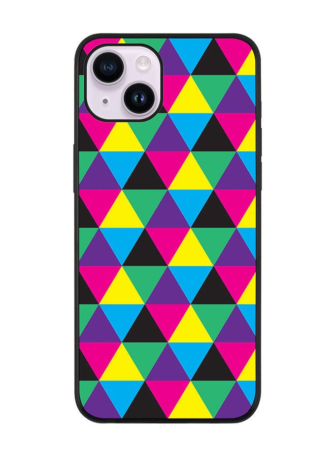 Stylizedd Rugged Black edge case for Apple iPhone 14 Plus Slim fit Soft Case Flexible Rubber Edges Anti Drop TPU Gel Thin Cover - Hallucinating Trios - Image 1