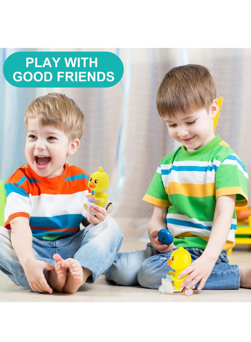 SYOSI 2 Pcs Animal Cartoon Cars for Toddlers 1 2 3, Baby Duck Toy Cars for 1 2 Year Old Toddler, Toddler Boy Toys for 1 Year Old Boy and Girl, Birthday Gifts for Baby Toys 12-18 Months - Image 5