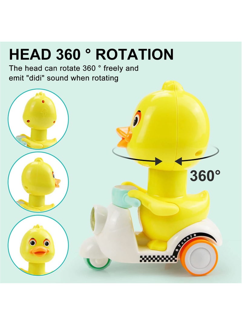 SYOSI 2 Pcs Animal Cartoon Cars for Toddlers 1 2 3, Baby Duck Toy Cars for 1 2 Year Old Toddler, Toddler Boy Toys for 1 Year Old Boy and Girl, Birthday Gifts for Baby Toys 12-18 Months - Image 3