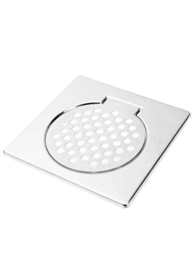 LAWAZIM Stainless Steel Floor Drain - Square Anti-Odor Fast Draining Shower Hair Strainer, Hinged Flat Frame Drain Cover - Ideal for Bathroom, Kitchen, Patio, Balcony, Garage, and Basement Use - Image 1