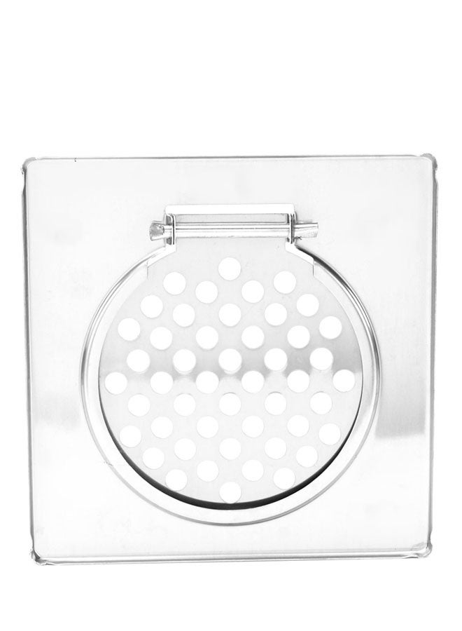 LAWAZIM Stainless Steel Floor Drain - Square Anti-Odor Fast Draining Shower Hair Strainer, Hinged Flat Frame Drain Cover - Ideal for Bathroom, Kitchen, Patio, Balcony, Garage, and Basement Use - Image 3