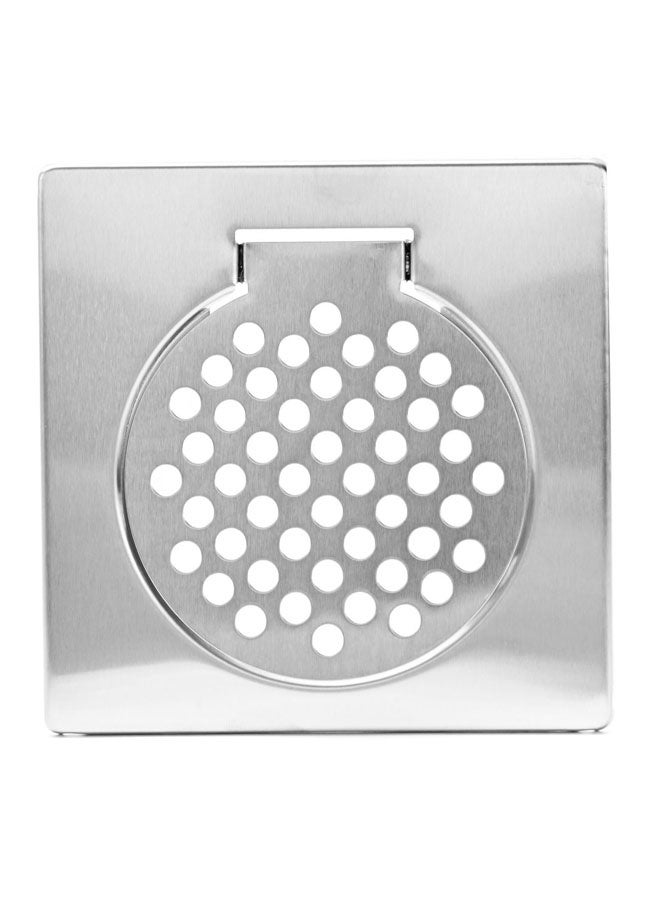 LAWAZIM Stainless Steel Floor Drain - Square Anti-Odor Fast Draining Shower Hair Strainer, Hinged Flat Frame Drain Cover - Ideal for Bathroom, Kitchen, Patio, Balcony, Garage, and Basement Use - Image 4