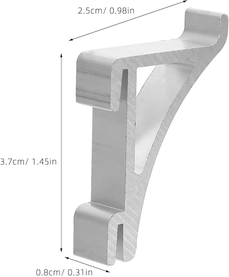 30 قطعة من رفوف الثلاجة والمجمد البديلة من الألومنيوم وخطافات ودعامات الرف - Image 5