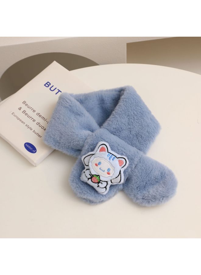 New Children's Scarf Autumn And Winter Plush Baby Scarf Parent-child Imitation Rabbit Fur Scarf Cartoon Scarf Children