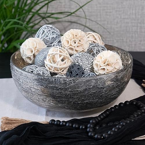 ANDALUCA Decorative Balls Bag Bowl Filler Home Decor (Silver) - Image 4