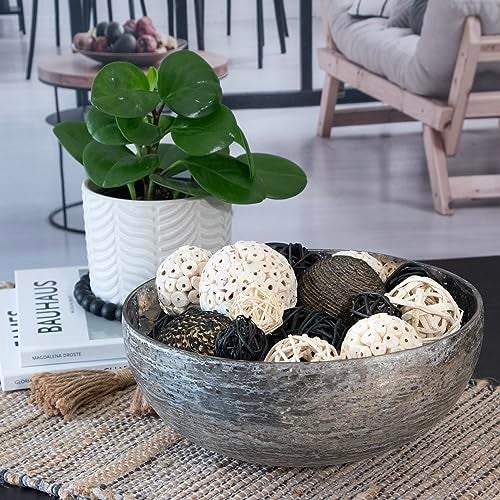 ANDALUCA Decorative Balls Bag Bowl Filler Home Decor (Silver) - Image 5