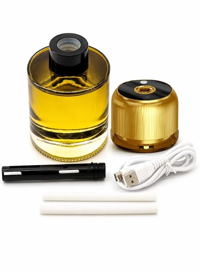 ELTRAZONE Portable Essential Oil Diffuser Car Aromatherapy Air Freshener, Multi-Mode Mist, Golden Glass - Image 2