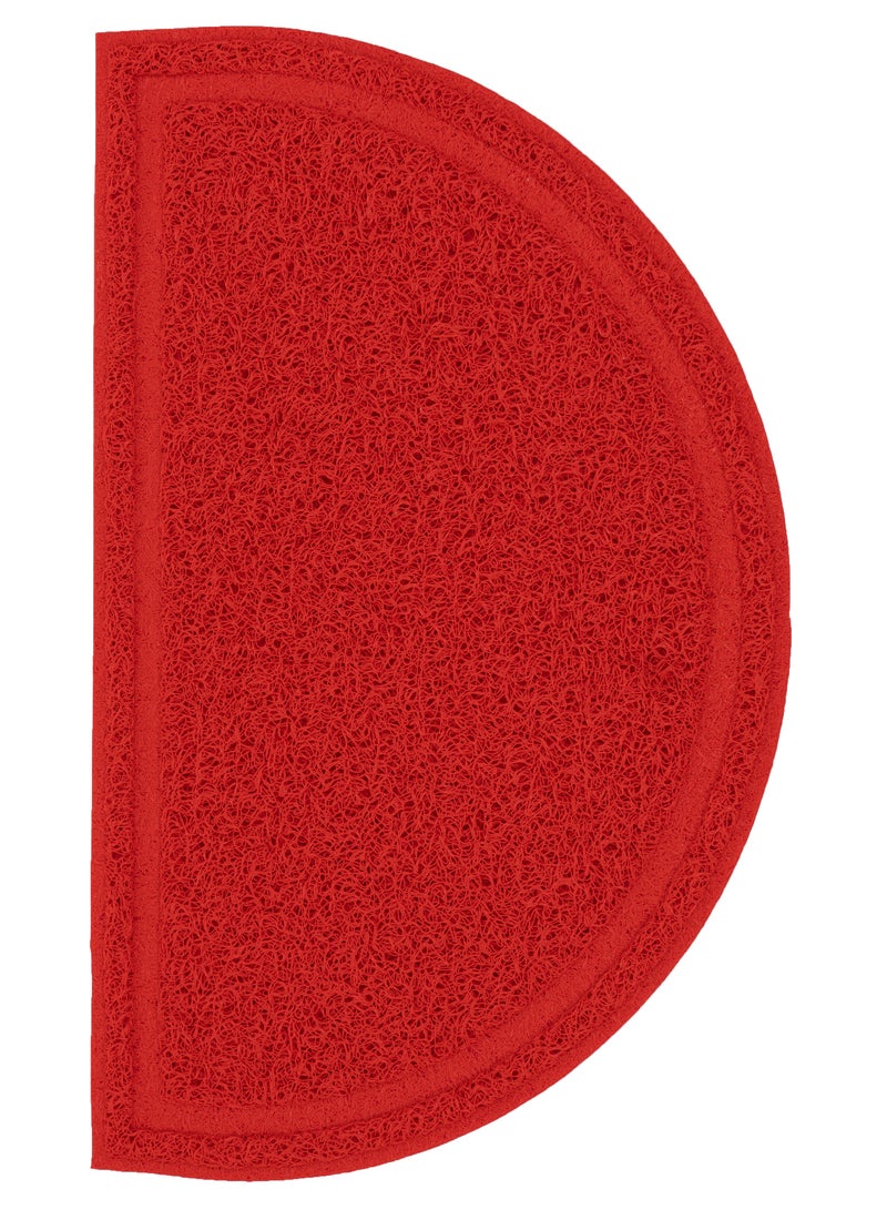 بي إل PL - بساط فضلات القطط على شكل نصف قمر (40 × 25 سم) - أحمر - Image 2