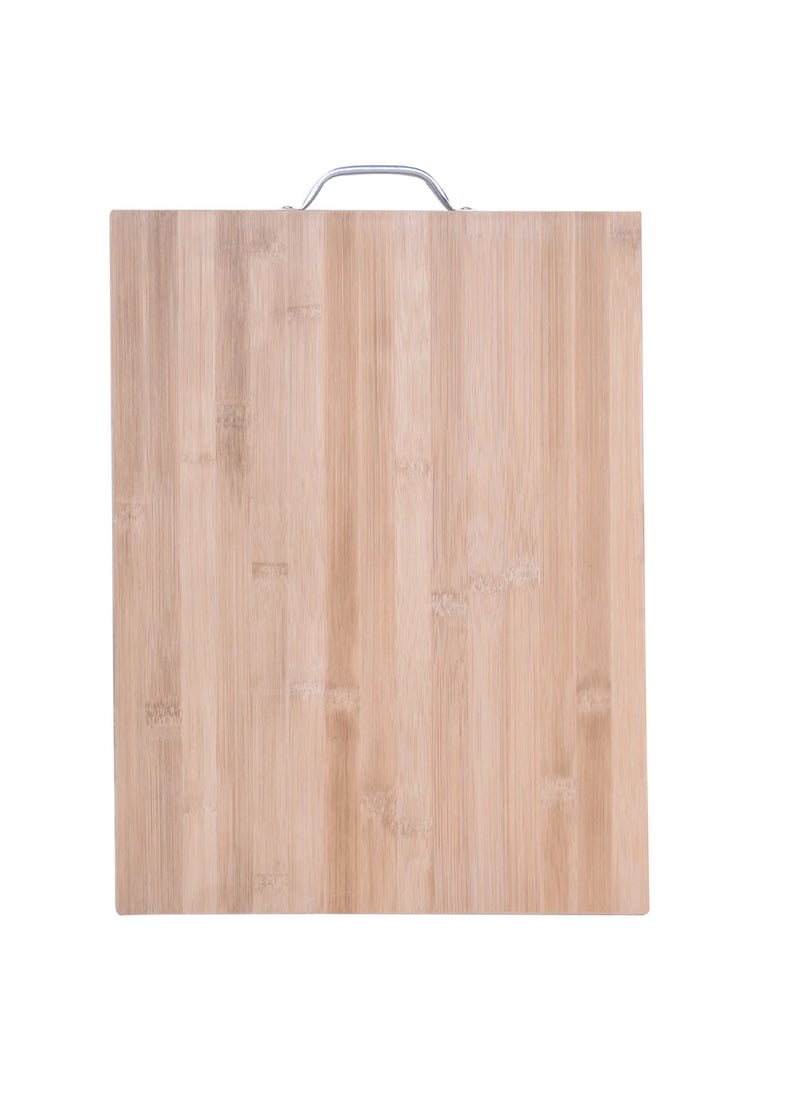 Yuwell - Bamboo Cutting Boards For Kitchen Wooden Cutting Board For Chopping Meat, Vegetables, Fruits, Cheese, Knife Friendly Serving Tray With Handles 34X24CM - Image 1