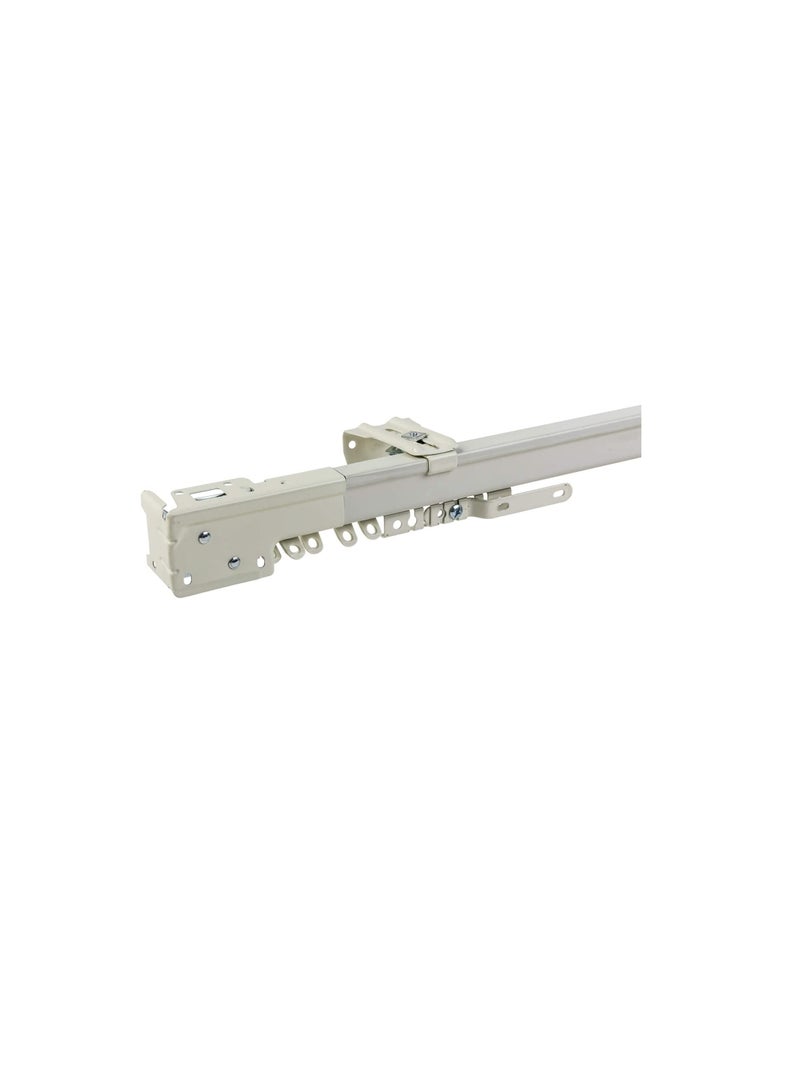 Generic Ultra White Corded Adjustable Curtain Rail single Heavy Duty Traverse Curtain Rail  - Image 1