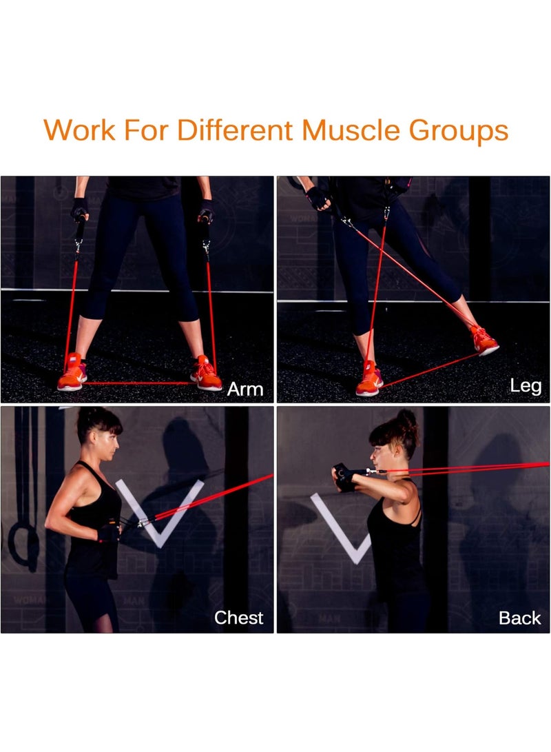Sunspire 11-Piece Resistance Band Set Exercise Bands Fitness Training Resistance Bands Handle-Equipped Resistance Bands Unisex Fitness Equipment Strength Training Home Gym Equipment - Image 5