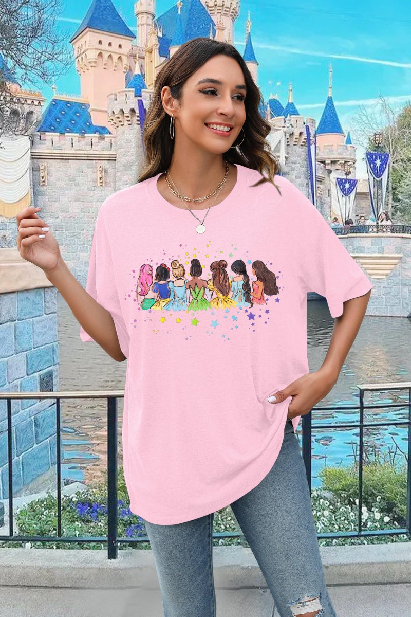 UNIQUEONE Magical Shirt for Women: Magic Kingdom Tshirt Princess Shirt Family Vacation Trip Tee Pink - Image 2