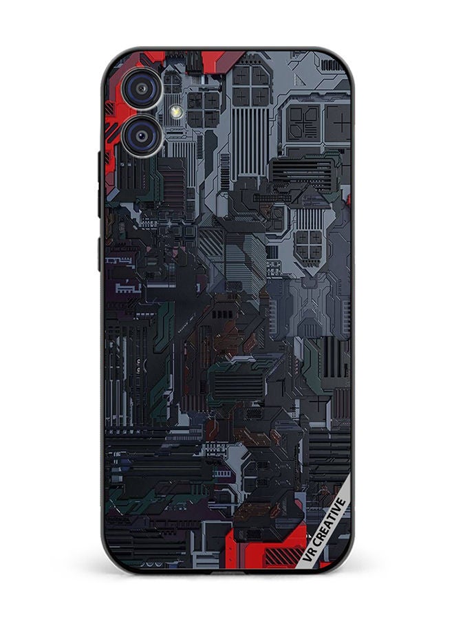 VR CREATIVE Protective Case Cover For Samsung Galaxy M04/F04 Tech Design Multicolour - Image 1