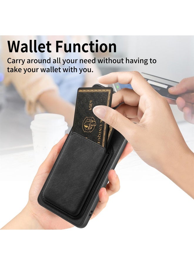 HuHa Case Cover For Honor 400 Lite Global Retro Leather Card Bag Magnetic Phone Case(Black) - Image 5