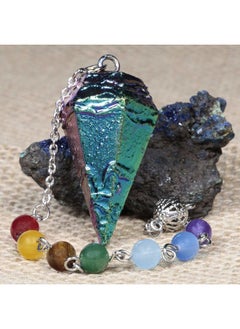 TUMBEELLUWA Healing Crystal Quartz 7 Chakra Pendulum Dowsing Gemstone Divination Reiki Stone,Rainbow  - Image 5