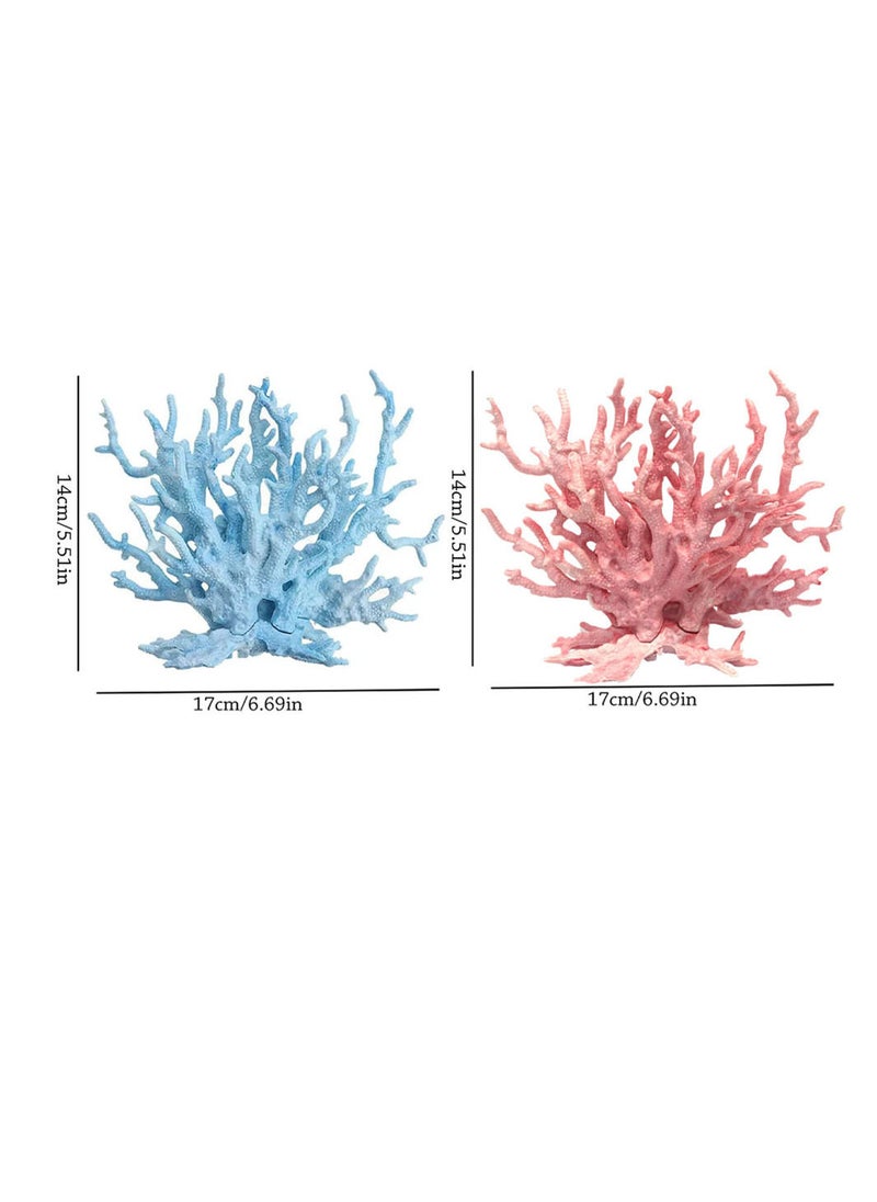 MissTiara - Aquarium Landscaping Fish Tank Artificial Coral Plant Pink Blue - Image 1