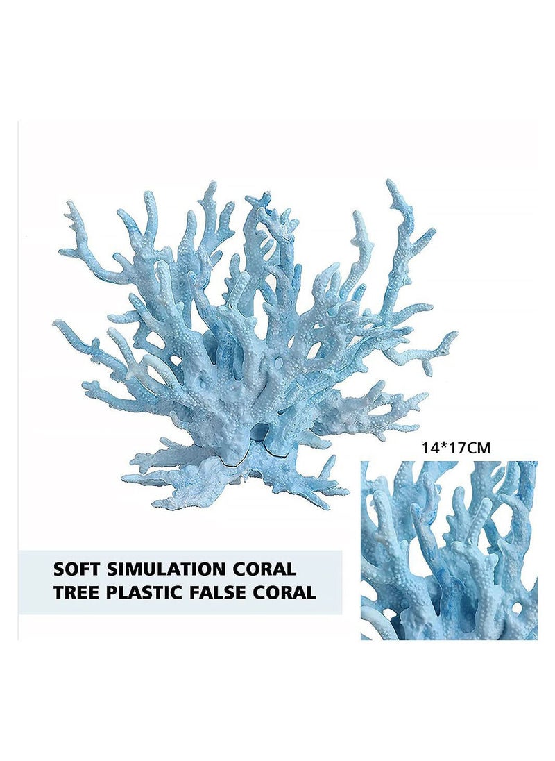 MissTiara - Aquarium Landscaping Fish Tank Artificial Coral Plant Pink Blue - Image 1