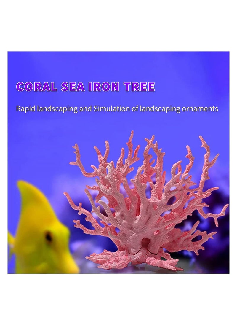 MissTiara - Aquarium Landscaping Fish Tank Artificial Coral Plant Pink Blue - Image 1