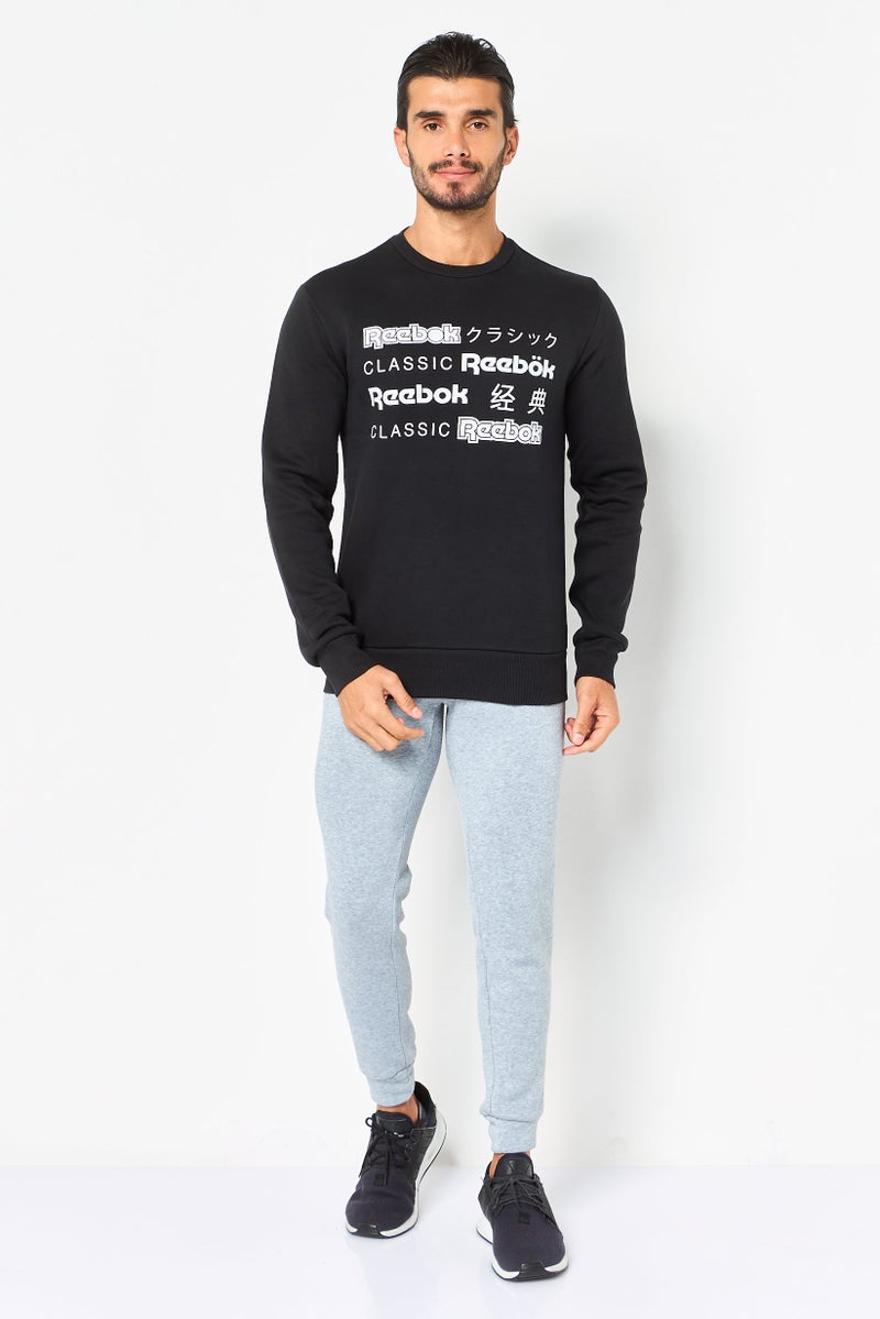 Reebok Men Sportswear Fit Long Sleeve Outdoor Sweatshirt, Black - Image 4