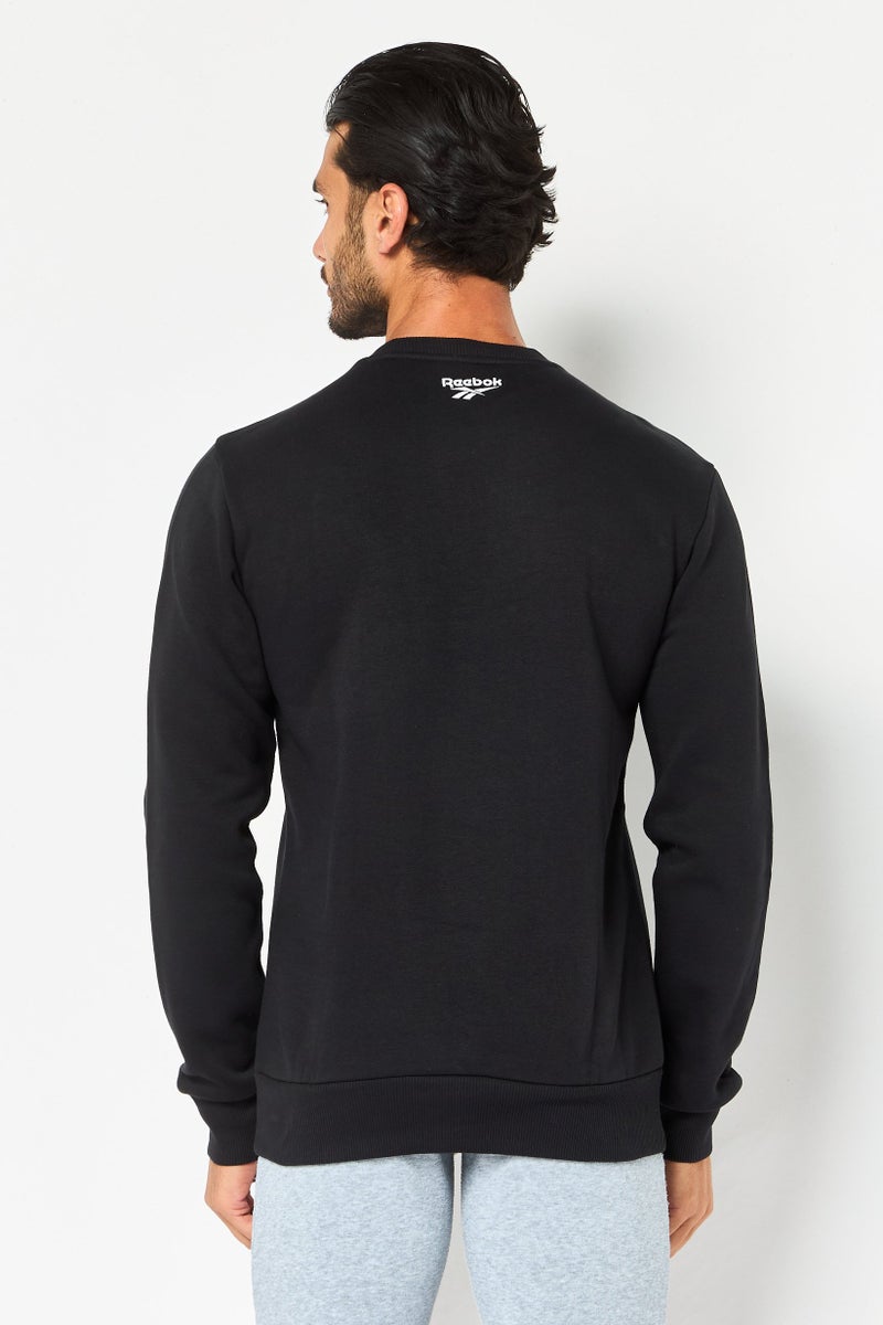Reebok Men Sportswear Fit Long Sleeve Outdoor Sweatshirt, Black - Image 3