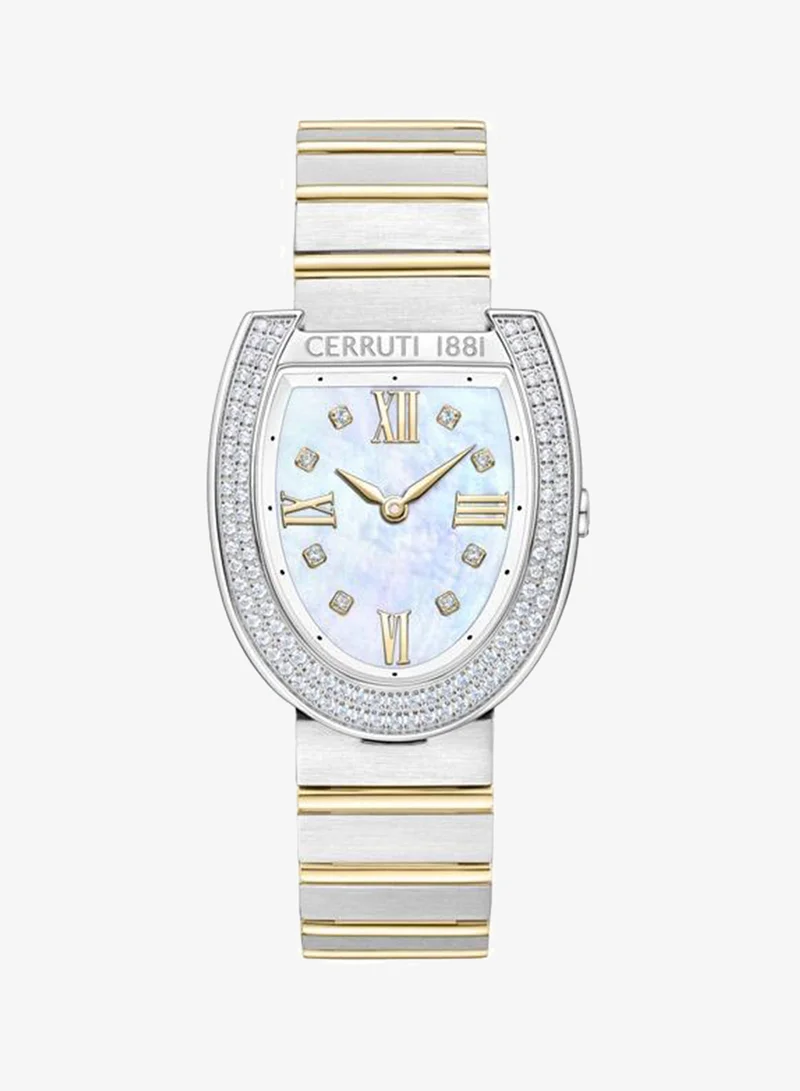 Lerici Analog White Mop Watch For Women Sapphire Coated Curve Glass And Stainless Steel Bracelet 30mm Water Resistant 5 ATM - CIWLG0038302