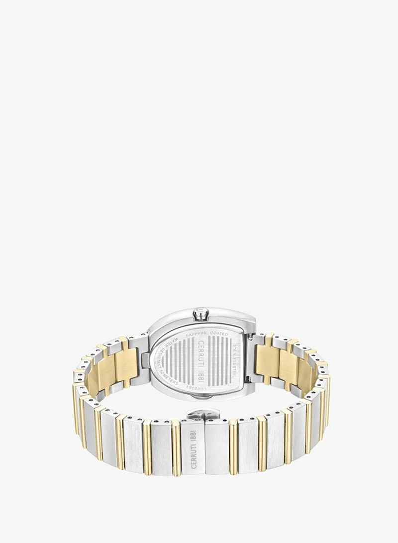 CERRUTI 1881  Lerici Analog White Mop Watch For Women Sapphire Coated Curve Glass And Stainless Steel Bracelet 30mm Water Resistant 5 ATM - CIWLG0038302 for Women | Best Price UAE