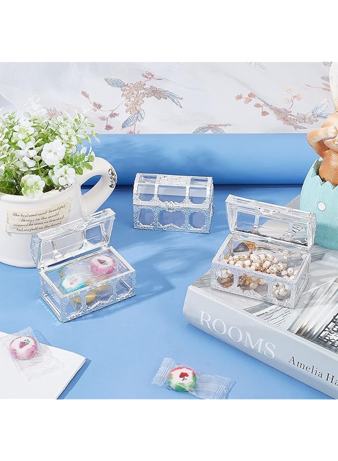erorex Treasure Box Candy Box 10 Pieces Creative Treasure Box Jar Transparent Jewelry Box Chocolate Packaging Gift Decoration Display Box For Wedding Party Anniversary Birthday Gift Silver - Image 4