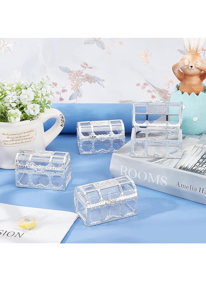 erorex Treasure Box Candy Box 10 Pieces Creative Treasure Box Jar Transparent Jewelry Box Chocolate Packaging Gift Decoration Display Box For Wedding Party Anniversary Birthday Gift Silver - Image 5