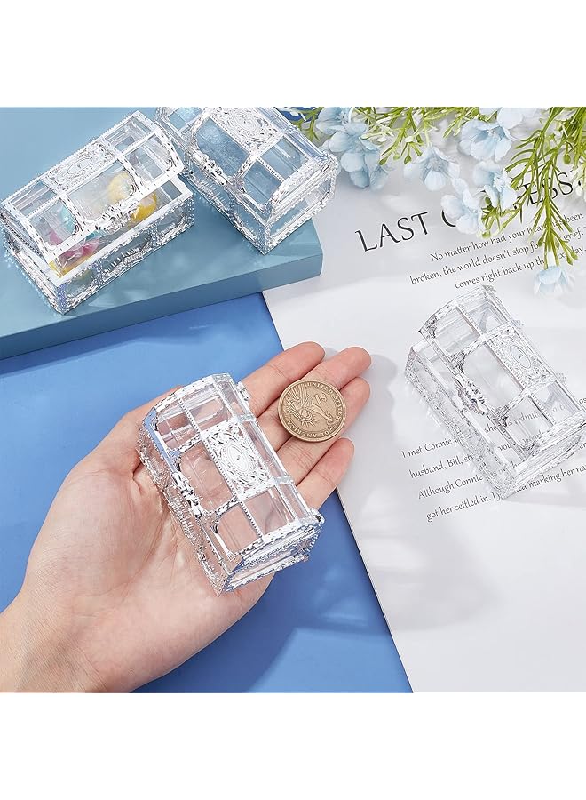 erorex Treasure Box Candy Box 10 Pieces Creative Treasure Box Jar Transparent Jewelry Box Chocolate Packaging Gift Decoration Display Box For Wedding Party Anniversary Birthday Gift Silver - Image 3